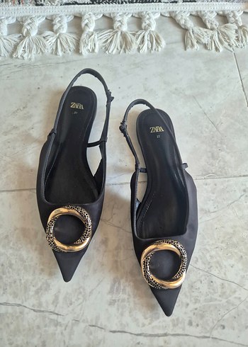 37 Beden siyah Renk Siyah Yılan Desenli Tokalı Stiletto