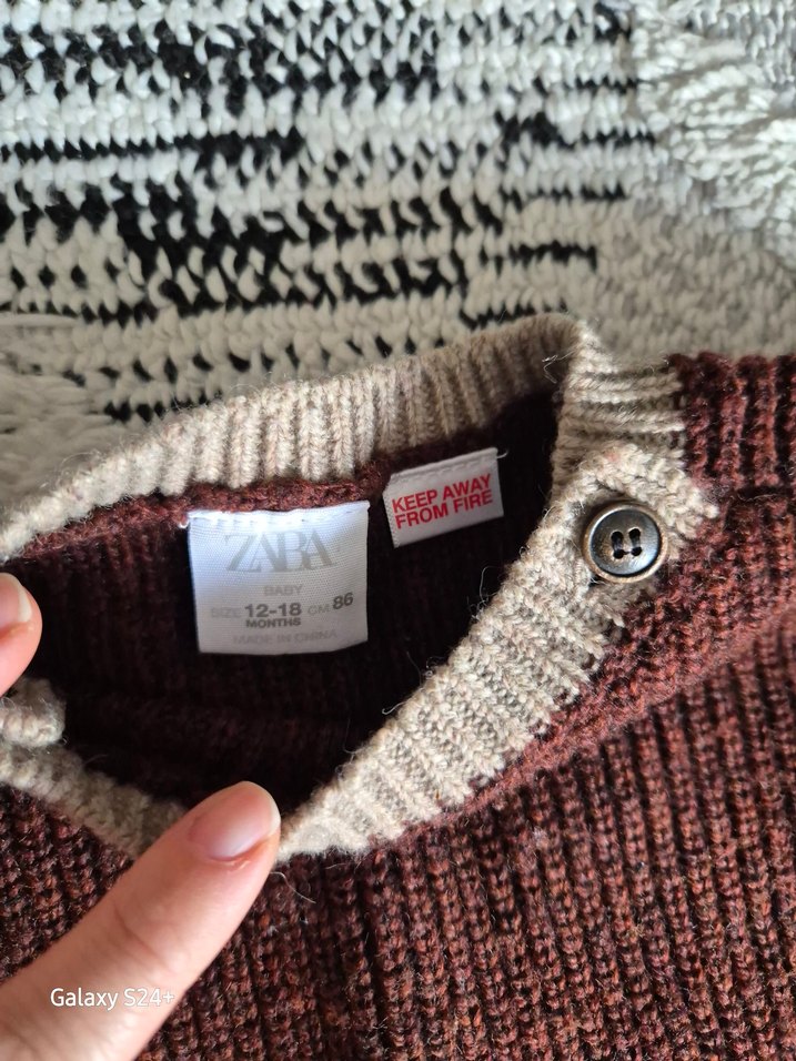 Erkek Çocuk Kahverengi Örgü Kazak - Görsel 2