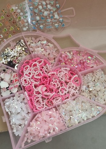 Protez tırnak malzemeleri tırnak charm nail art set