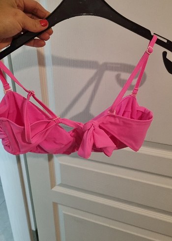 Pembe Drapeli Mini Bikini Üstü - Görsel 2