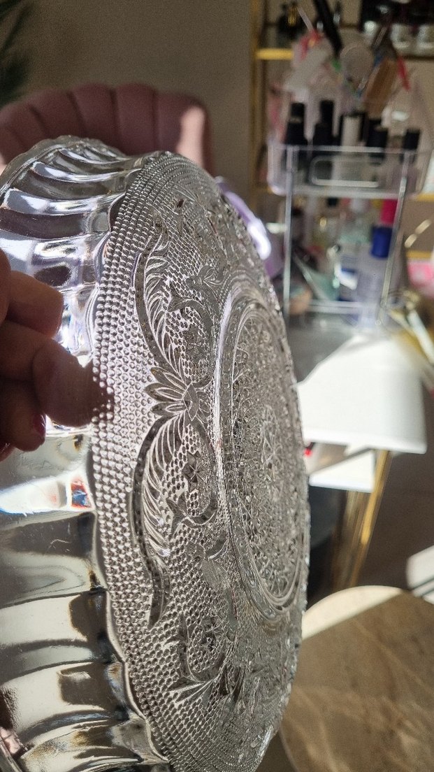 antika   kesme  kristal meyve tabağı - Görsel 2