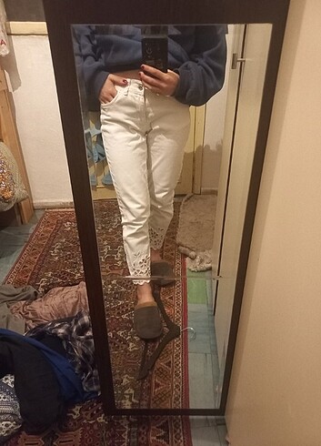 Kadın beyaz pantolon - Görsel 2