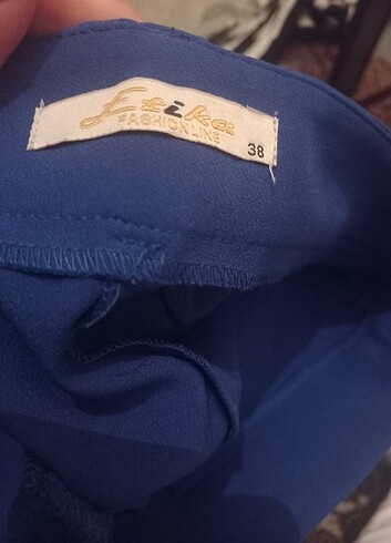 Lacivert kumaş pantolon - Görsel 2