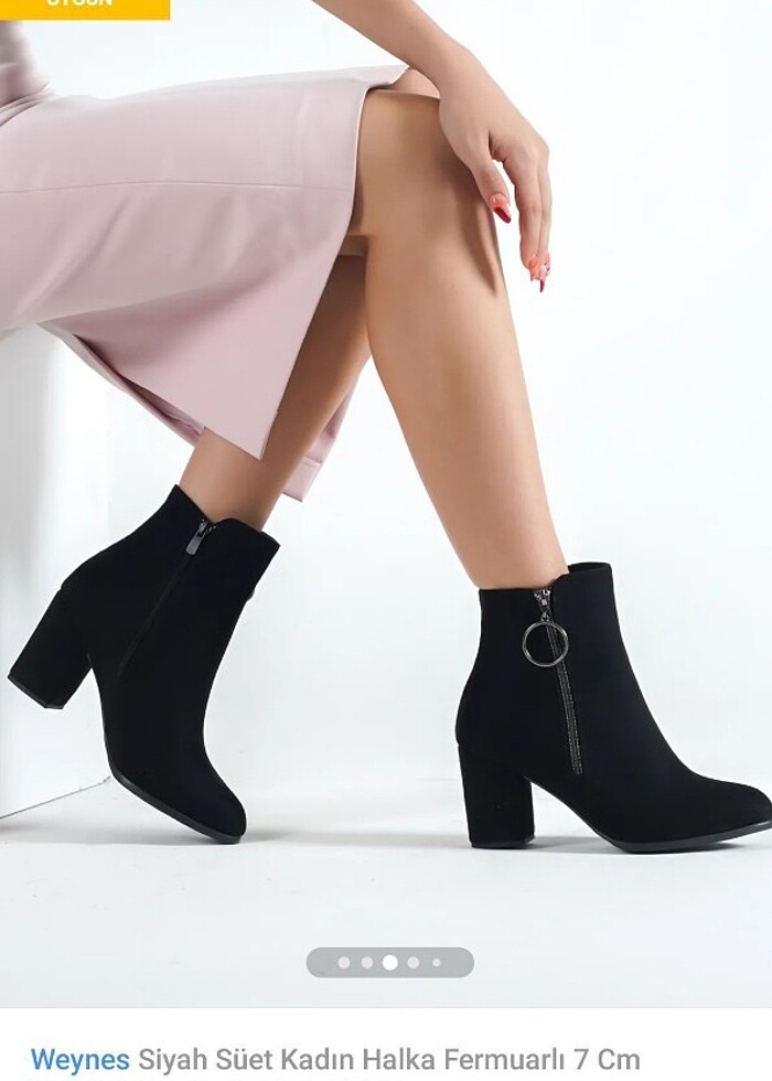 Kadın siyah bot topuklu - Görsel 3