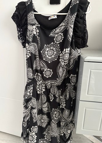 Bohem Desenli kısa Elbise - Görsel 4