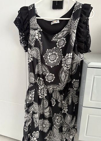 Bohem Desenli kısa Elbise - Görsel 5