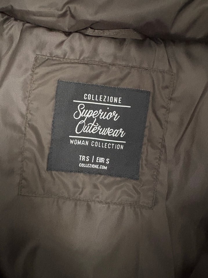 Kürk Detaylı haki yeşil Kadın Kışlık Mont - Görsel 5