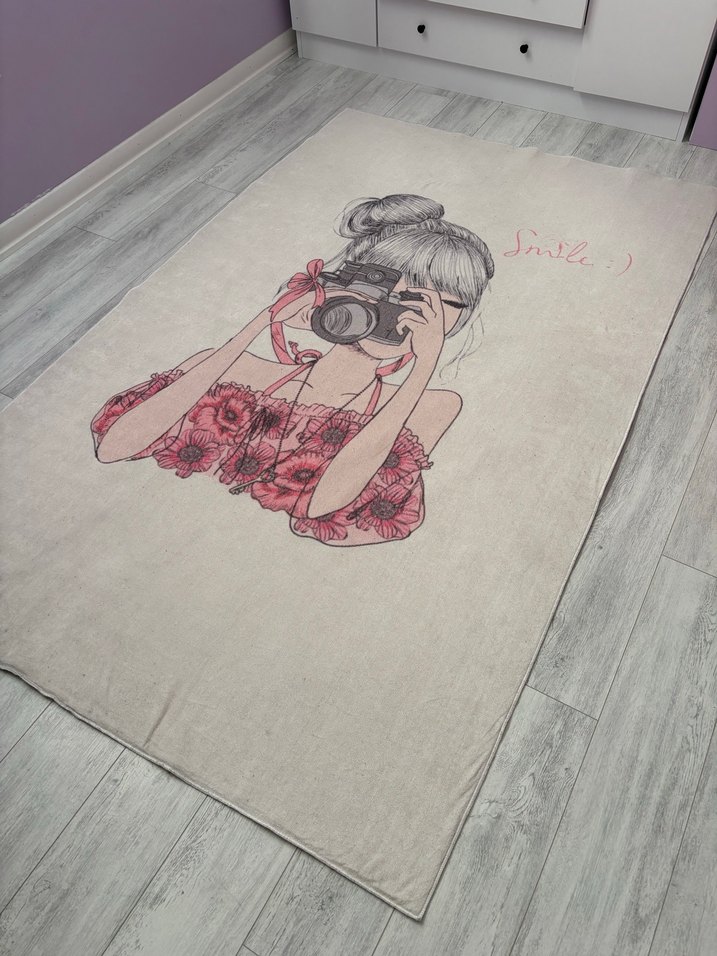 Bej ve Pembe Çocuk Halısı - Görsel 2