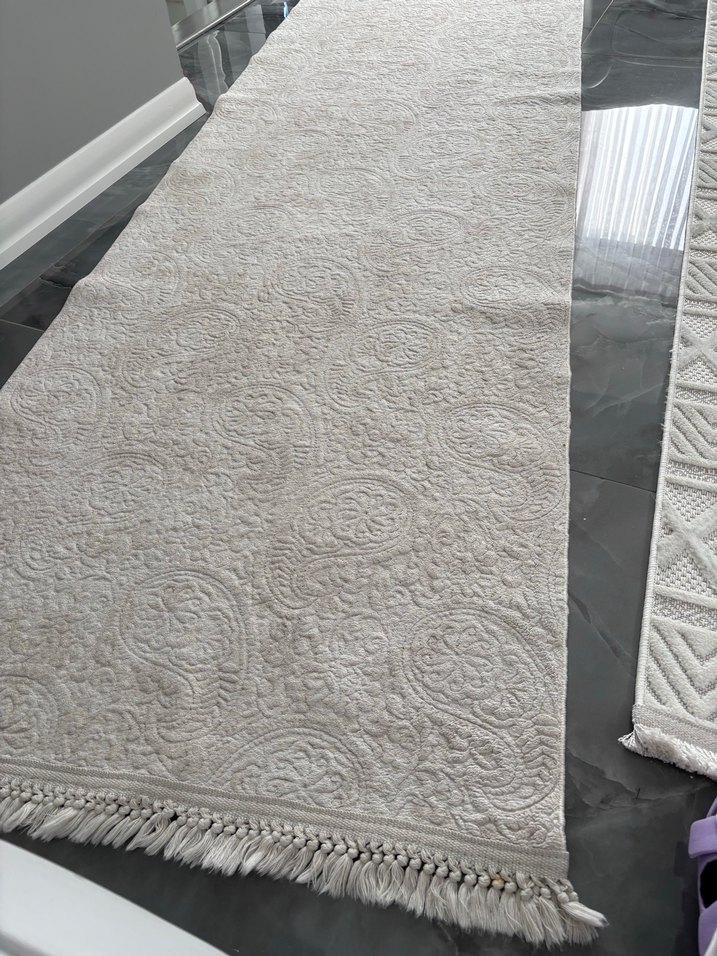 Bej rengınde yolluk kılım halı - Görsel 3