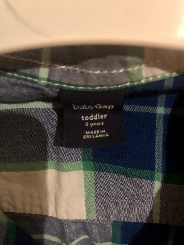 Erkek Çocuk Mavi Kareli Uzun Kollu Gömlek - GAP marka 2 yaş - Görsel 2