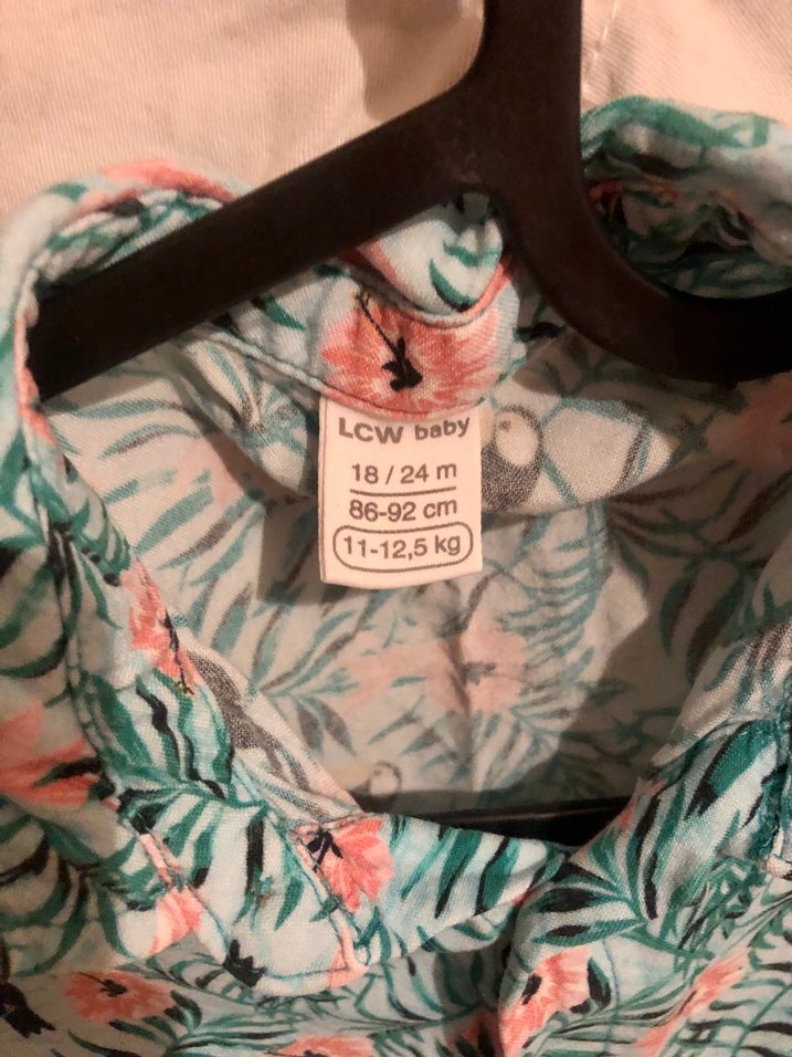 Bebek Erkek Kısa Kollu Düğmeli Gömlek ve Beyaz Şort 18-24 ay lcw - Görsel 3