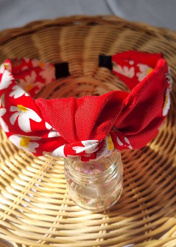 Nakışlı Kırmızı Bohem Saç Tacı - Görsel 4