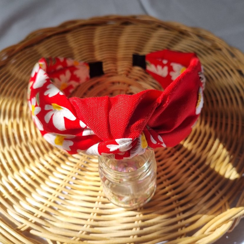 Nakışlı Kırmızı Bohem Saç Tacı - Görsel 4