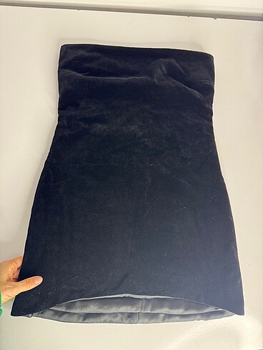 Zara Siyah Kadife Mini Elbise ? XS Beden