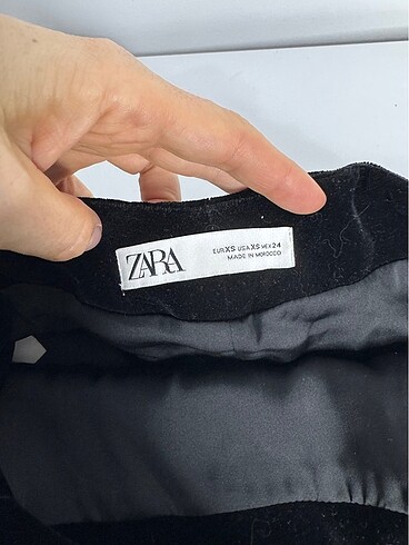 Zara Zara Siyah Kadife Mini Elbise ? XS Beden