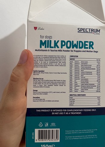 Spectrum Care Yavru ve Anne Köpek Süt Tozu 150g - Görsel 3