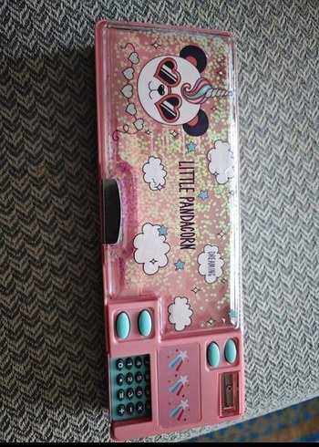 Pembe hesap makineli kalemlik sıfır üründür - Görsel 3