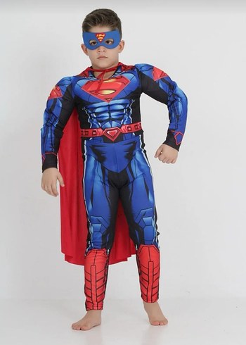 Çocuk Süper Kahraman Kostümü Kemerli - Görsel 2