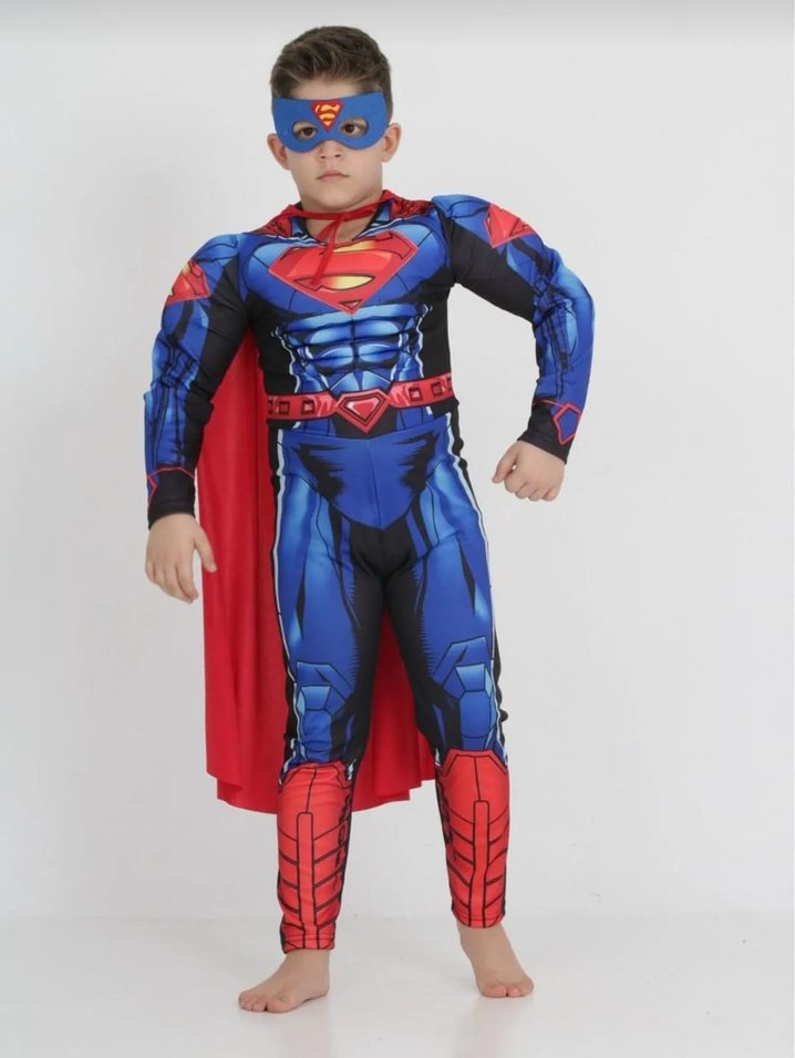 Çocuk Süper Kahraman Kostümü Kemerli - Görsel 2