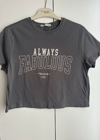 Stradivarius Gri Tshirt