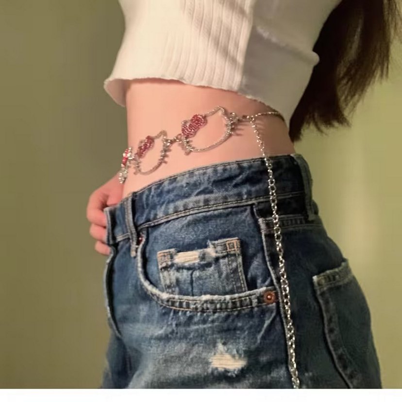 HELLO KİTTY BEL ZİNCİRİ ( TÜKENDİ ) - Görsel 2