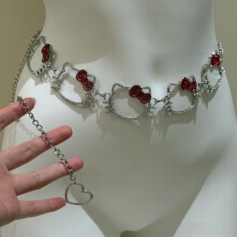 HELLO KİTTY BEL ZİNCİRİ ( TÜKENDİ ) - Görsel 3