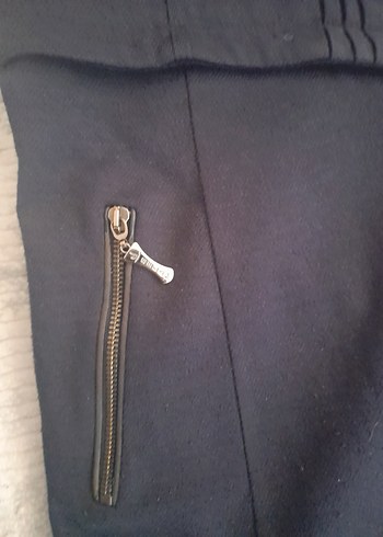 Kadın Lacivert Fermuarlı Uzun Kaban - Görsel 5