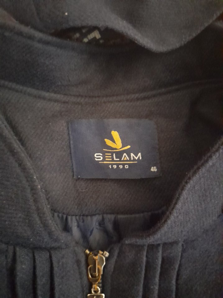 Kadın Lacivert Fermuarlı Uzun Kaban - Görsel 4