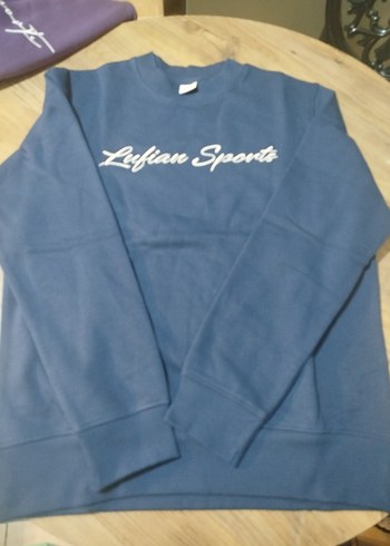Lufian Sports Mavi Bisiklet Yaka Sweatshirt