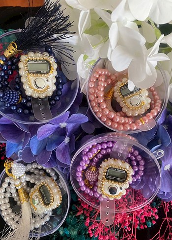 50 TL küre içinde inci vavlı tesbih ve taşlı zikirmatik - Görsel 6