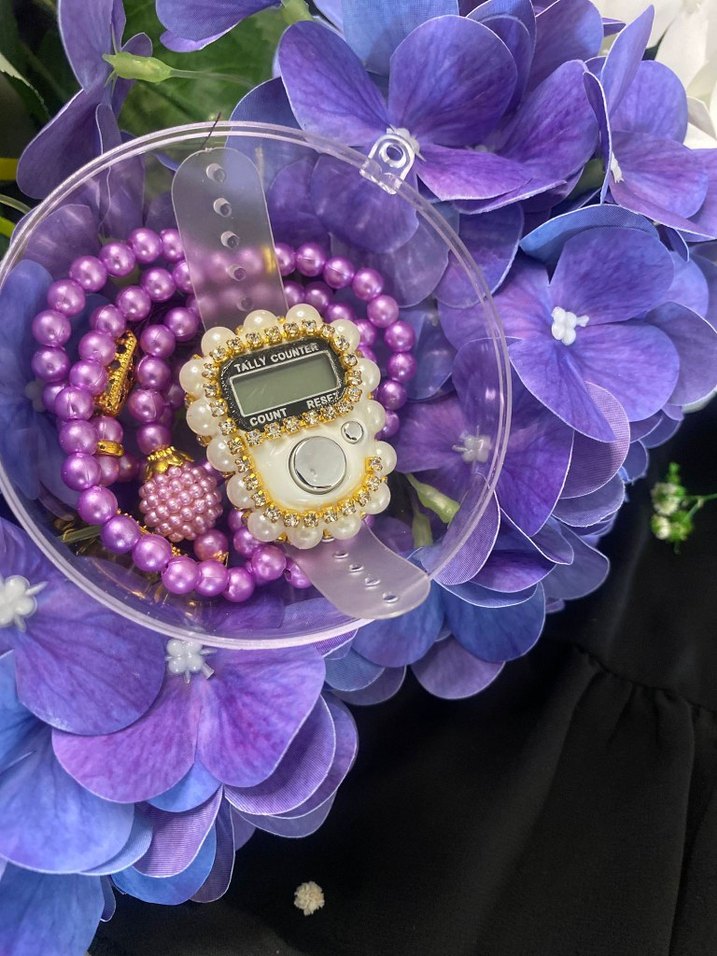 50 TL küre içinde inci vavlı tesbih ve taşlı zikirmatik - Görsel 2