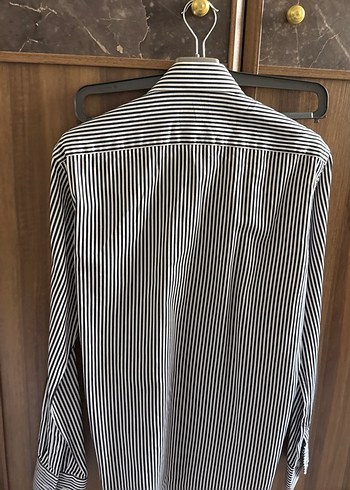 Gri Çizgili Erkek Uzun Kollu Gömlek - Görsel 2