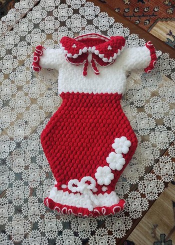 Nakışlı Örgü poşetlik