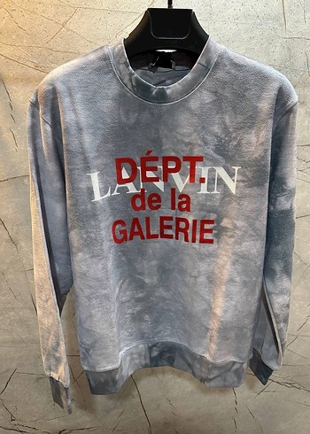 Gri Batik Desenli Uzun Kollu Erkek Sweatshirt