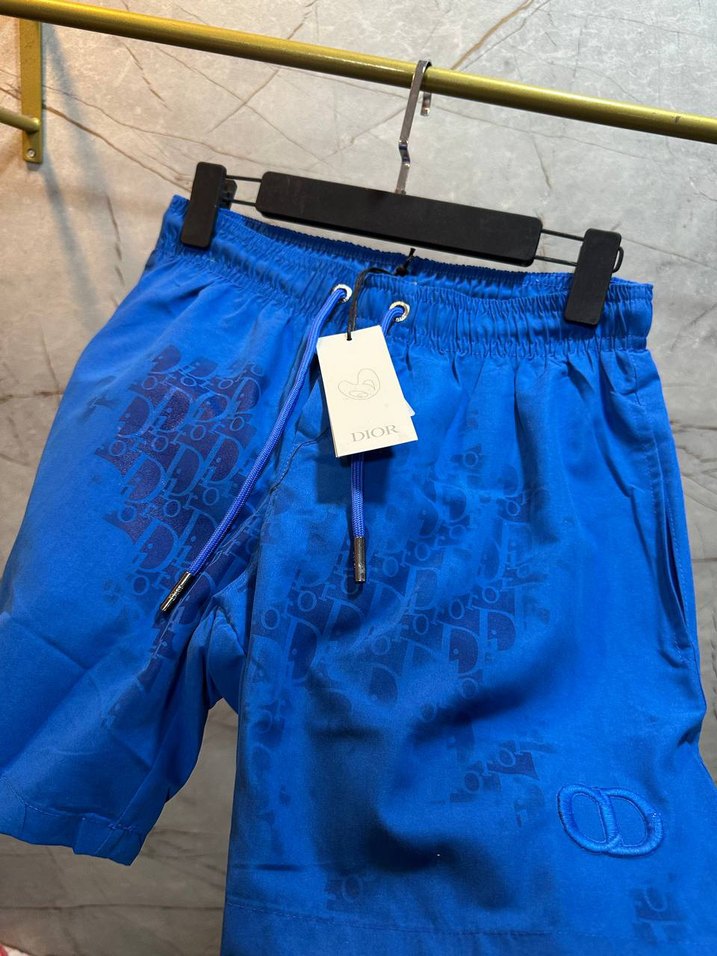 Erkek Mavi Mini Bol Kesim Kemerli Şort - Görsel 2