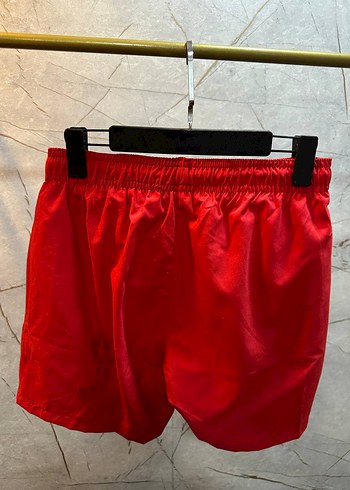 Kırmızı Mini Erkek Şort - Bel Detaylı - Görsel 3