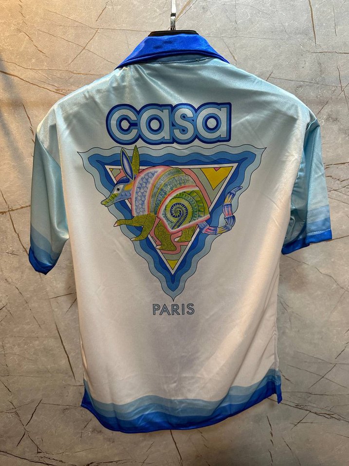 Mavi Bağlama Desenli Kısa Kollu Erkek Takımı - Görsel 3