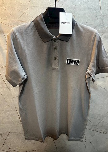 Gri Düğmeli Polo Tişört