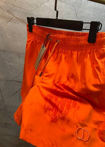 Turuncu Beli Bağcıklı Erkek Mini Şort - Görsel 2