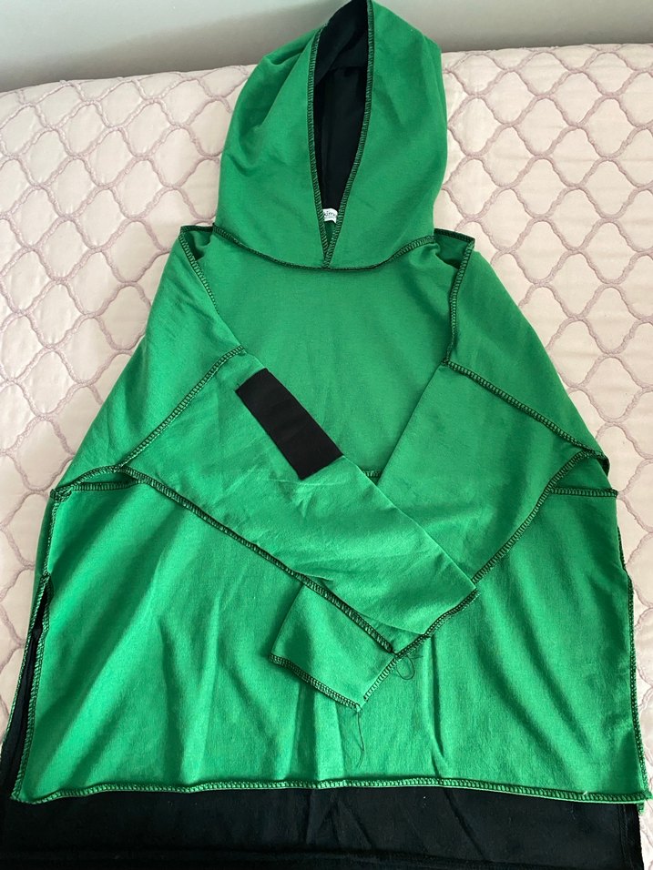 Kadın Yeşil Triko Sweatshirt Uzun Kollu - Görsel 2