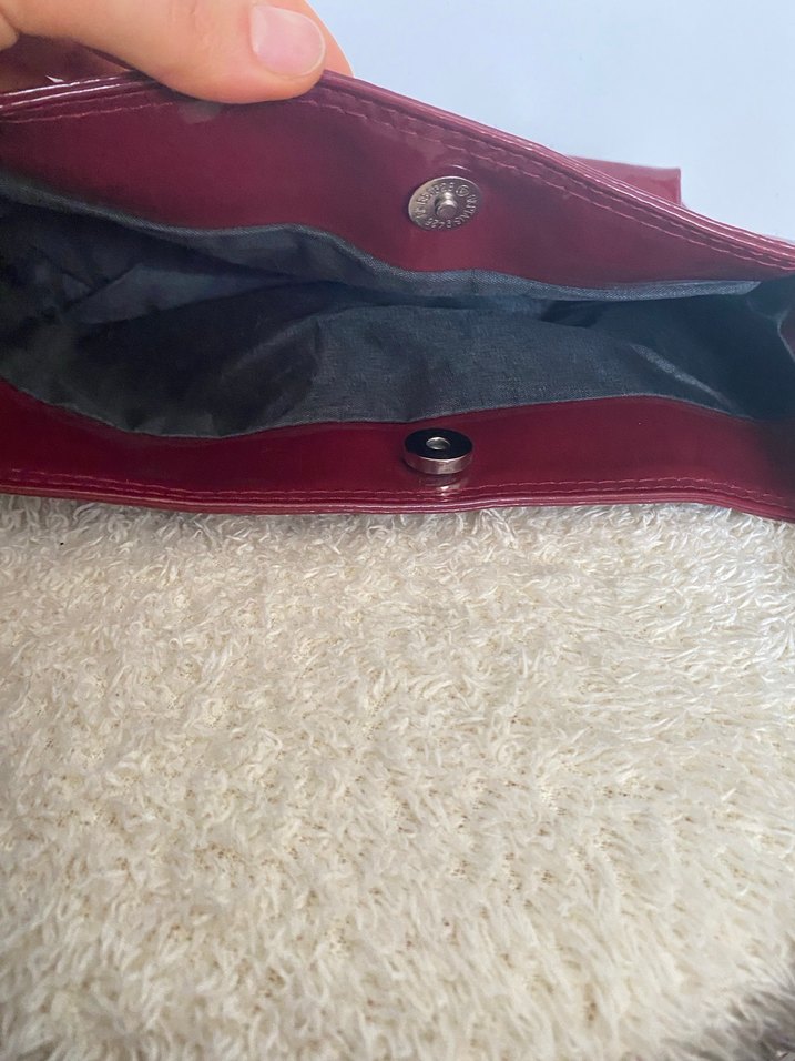 Parlak Kırmızı Deri Kadın Omuz Çantası - Görsel 3