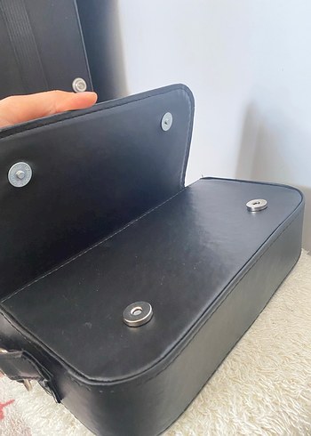 Siyah Deri Minimalist Kadın Çanta - Görsel 3