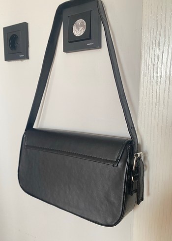 Siyah Deri Minimalist Kadın Çanta - Görsel 2