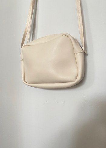 Bej Deri Kadın Çapraz Çanta - Görsel 2