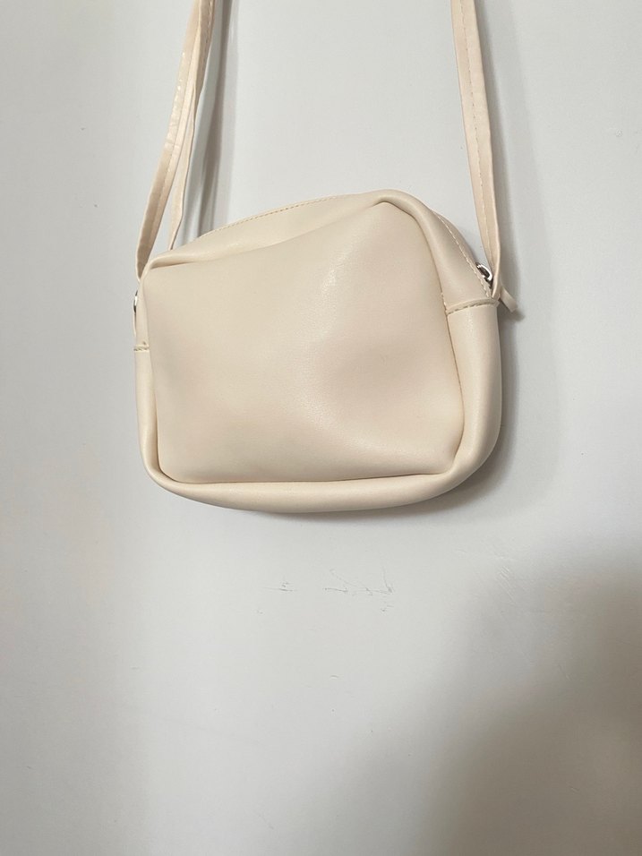 Bej Deri Kadın Çapraz Çanta - Görsel 2