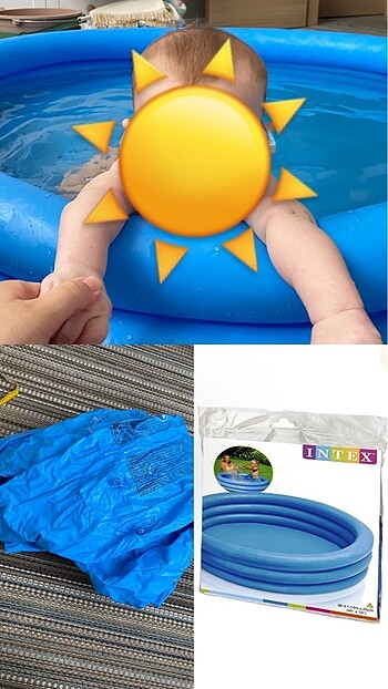 Diğer Çok az kullanıldı E bebek şişme havuz ve boyunluk