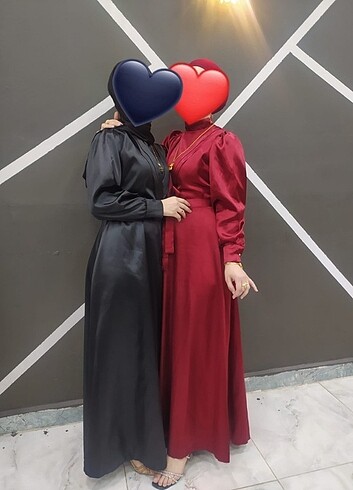 Siyah saten abiye