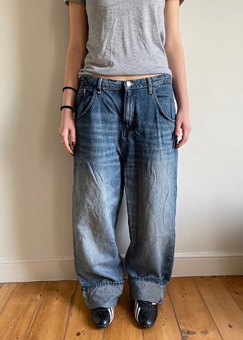 only baggy cut yk2 jean - Görsel 3