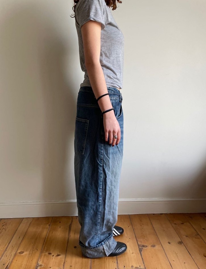 only baggy cut yk2 jean - Görsel 4