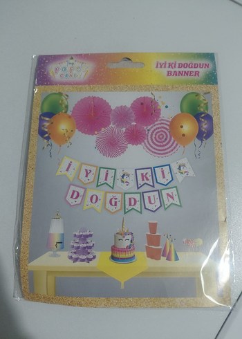 Renkli İyi Ki Doğdun Parti Süsleri - Görsel 3